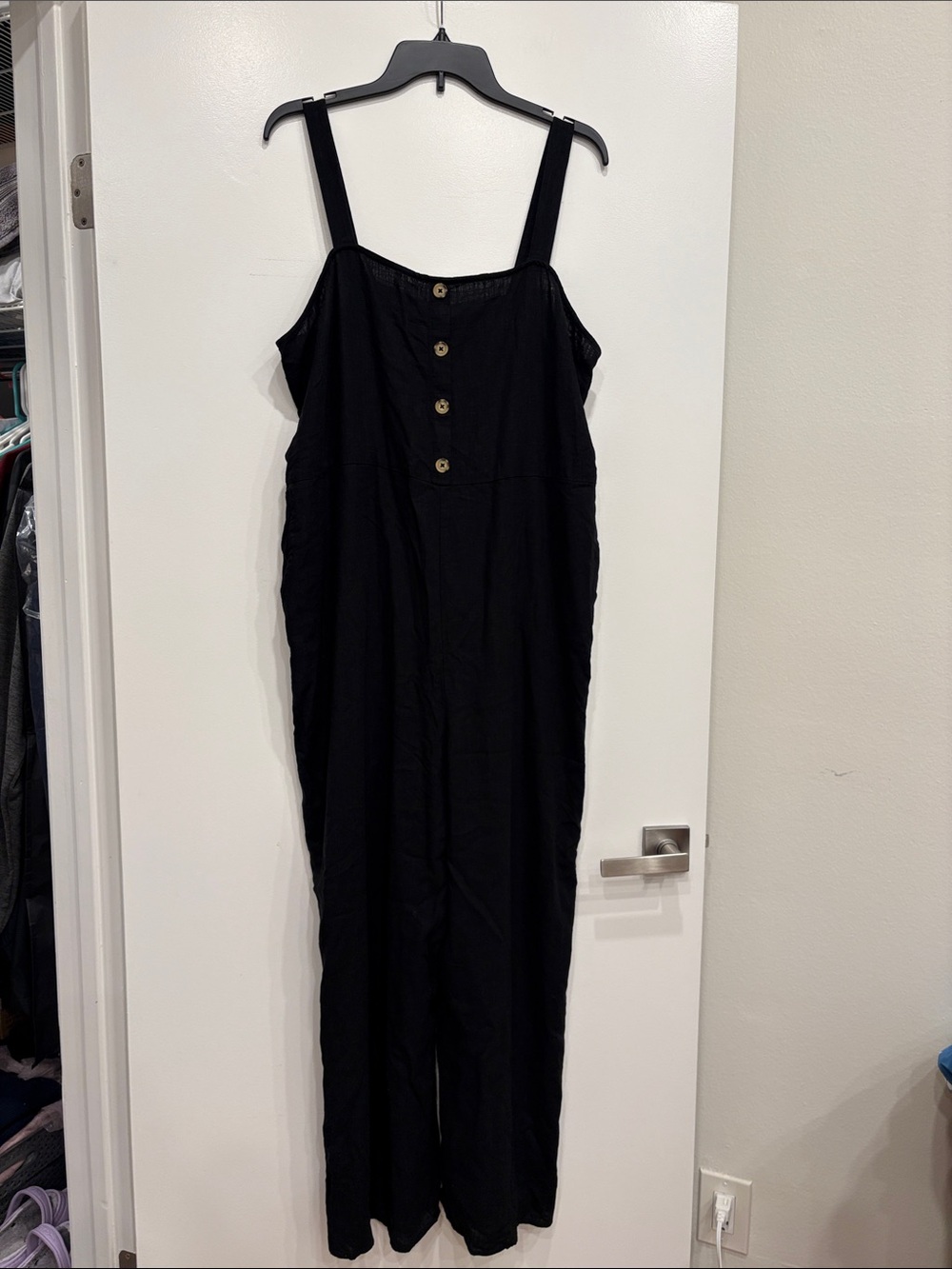 Wild Fable Target Black Linen Jumpsuit - 1X - Like New